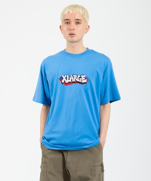 XLARGE(エクストララージ)の「GRAFFITI LOGO S/S TEE(Tシャツ/カットソー・メンズ・ホワイト/ブラック/ライトブルー・S/M/L/XL)」の14枚目の写真