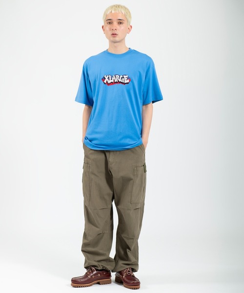 XLARGE(エクストララージ)の「GRAFFITI LOGO S/S TEE(Tシャツ/カットソー・メンズ・ホワイト/ブラック/ライトブルー・S/M/L/XL)」の15枚目の写真
