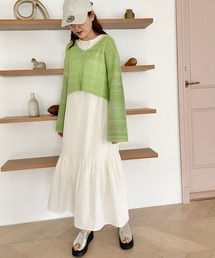 LOWRYS FARM | フレアスリーブ＊ノースリーブワンピース２Ｐ　193403(ワンピース)