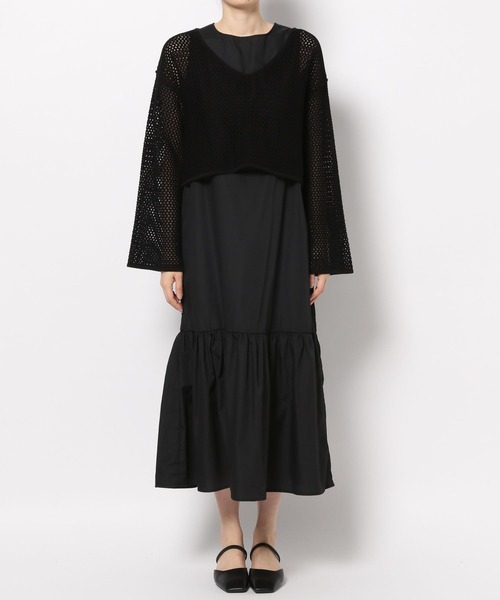 LOWRYS FARM（ローリーズファーム）の「フレアスリーブ＊ノースリーブワンピース２Ｐ　193403（ワンピース・レディース・グリーン/ブラック/アイボリー・FREE）」の21枚目の写真