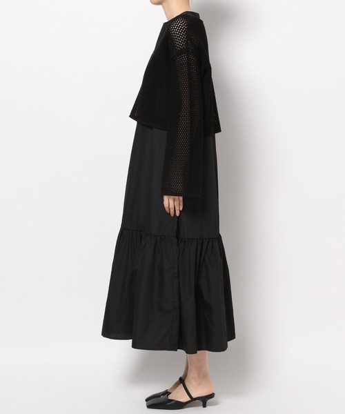 LOWRYS FARM（ローリーズファーム）の「フレアスリーブ＊ノースリーブワンピース２Ｐ　193403（ワンピース・レディース・グリーン/ブラック/アイボリー・FREE）」の5枚目の写真