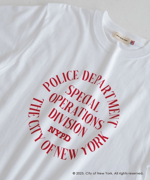 GOOD ROCK SPEED(グッドロックスピード)の「【GOOD ROCK SPEED】NYC circle logo tee(Tシャツ/カットソー・レディース・ホワイト/ネイビー・M/L/XL)」の12枚目の写真