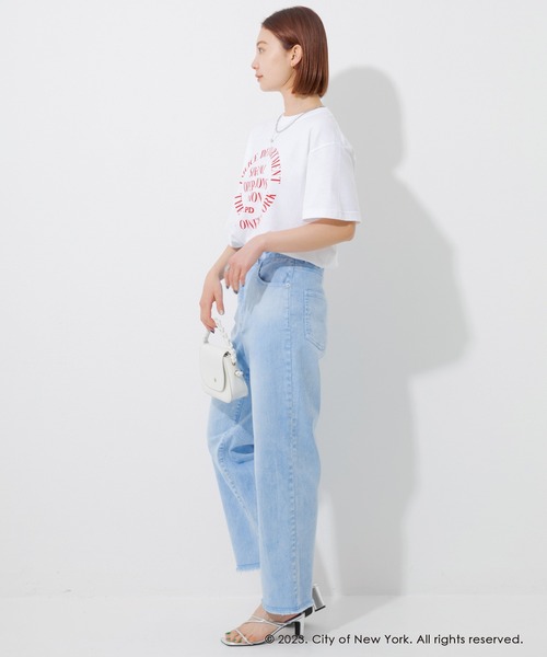 GOOD ROCK SPEED(グッドロックスピード)の「【GOOD ROCK SPEED】NYC circle logo tee(Tシャツ/カットソー・レディース・ホワイト/ネイビー・M/L/XL)」の10枚目の写真