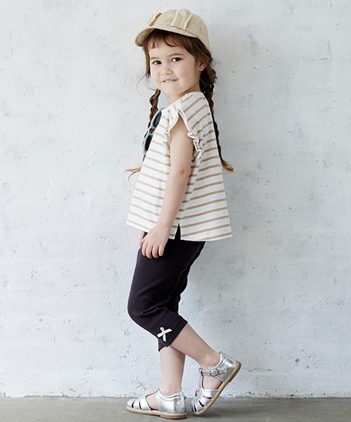 petit main(プティマイン)の「【プティプラ】GIRLS7分丈レギンス(レギンス/スパッツ・キッズ・オフホワイト/ブラック/サックスブルー/ライトピンク/チャコールグレー/ラベンダー・90cm/110cm/130cm/80cm/120cm/100cm)」の10枚目の写真