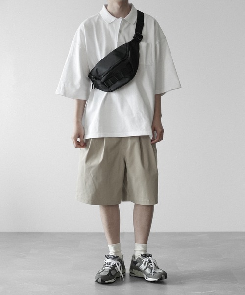 RUUBON（ルーボン）の「【RUUBON】nylon cross body bag / ナイロン クロス ボディバッグ（ボディバッグ/ウエストポーチ・メンズ・ブラック・FREE）」の18枚目の写真