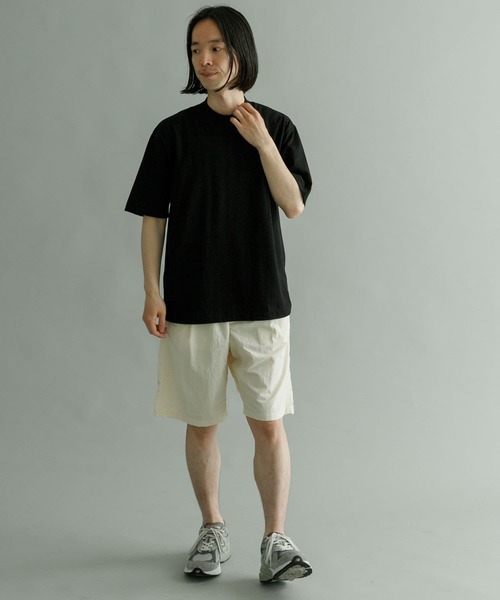 URBAN RESEARCH（アーバンリサーチ）の「『別注』久米繊維×URBAN RESEARCH　モックネックショートスリーブ Tシャツ（Tシャツ/カットソー・メンズ・ホワイト/ネイビー/ブラウン/オレンジ/グリーン系その他/ブラック・MEDIUM/LARGE/X-LARGE）」の8枚目の写真