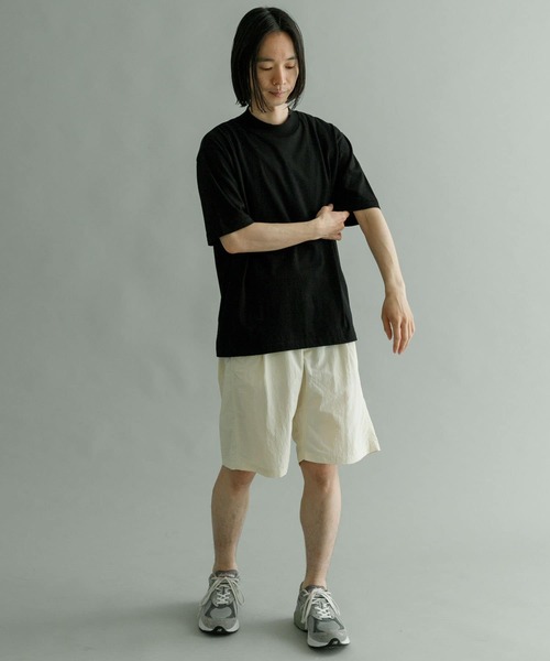 URBAN RESEARCH（アーバンリサーチ）の「『別注』久米繊維×URBAN RESEARCH　モックネックショートスリーブ Tシャツ（Tシャツ/カットソー・メンズ・ホワイト/ネイビー/ブラウン/オレンジ/グリーン系その他/ブラック・MEDIUM/LARGE/X-LARGE）」の9枚目の写真