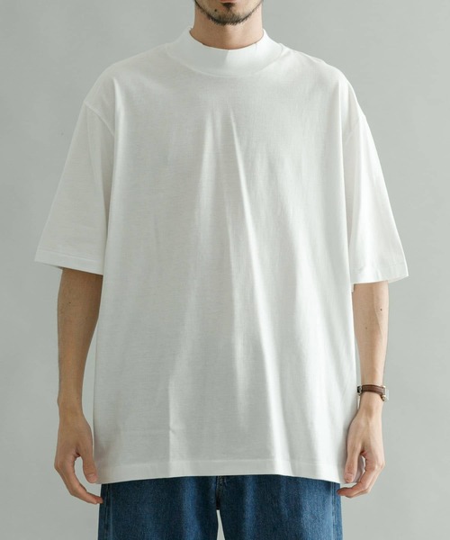 URBAN RESEARCH（アーバンリサーチ）の「『別注』久米繊維×URBAN RESEARCH　モックネックショートスリーブ Tシャツ（Tシャツ/カットソー・メンズ・ホワイト/ネイビー/ブラウン/オレンジ/グリーン系その他/ブラック・MEDIUM/LARGE/X-LARGE）」の10枚目の写真