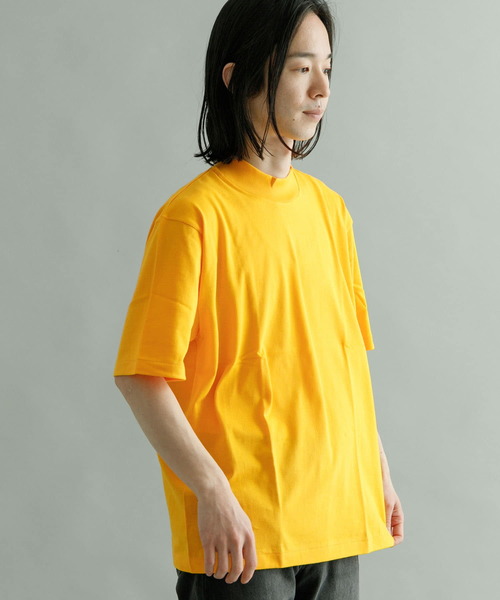 URBAN RESEARCH（アーバンリサーチ）の「『別注』久米繊維×URBAN RESEARCH　モックネックショートスリーブ Tシャツ（Tシャツ/カットソー・メンズ・ホワイト/ネイビー/ブラウン/オレンジ/グリーン系その他/ブラック・MEDIUM/LARGE/X-LARGE）」の15枚目の写真