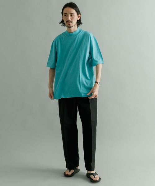 URBAN RESEARCH（アーバンリサーチ）の「『別注』久米繊維×URBAN RESEARCH　モックネックショートスリーブ Tシャツ（Tシャツ/カットソー・メンズ・ホワイト/ネイビー/ブラウン/オレンジ/グリーン系その他/ブラック・MEDIUM/LARGE/X-LARGE）」の21枚目の写真