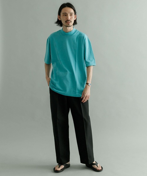 URBAN RESEARCH（アーバンリサーチ）の「『別注』久米繊維×URBAN RESEARCH　モックネックショートスリーブ Tシャツ（Tシャツ/カットソー・メンズ・ホワイト/ネイビー/ブラウン/オレンジ/グリーン系その他/ブラック・MEDIUM/LARGE/X-LARGE）」の22枚目の写真