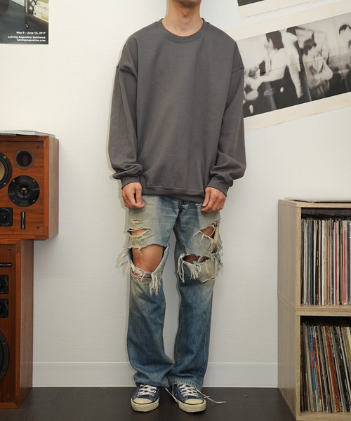 2AM(ツーエイエム)の「【GILDAN/ギルダン】 8OZ CREW SWEAT スウェット(スウェット・メンズ・チャコールグレー/ダークブラウン/マルーン・SMALL/MEDIUM/LARGE/X-LARGE/XX-LARGE)」の2枚目の写真