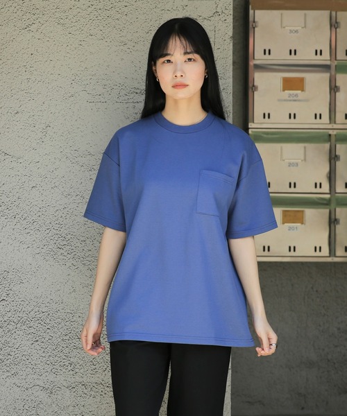 WAIPER.inc(ワイパーインク)の「GOOD WEAR 2w7-11216 吸水速乾ポケ付き S/S BIG TEE(Tシャツ/カットソー・メンズ・グリーン/ブラック/ホワイト/ブルー系その他・M/L/XL/S)」の4枚目の写真