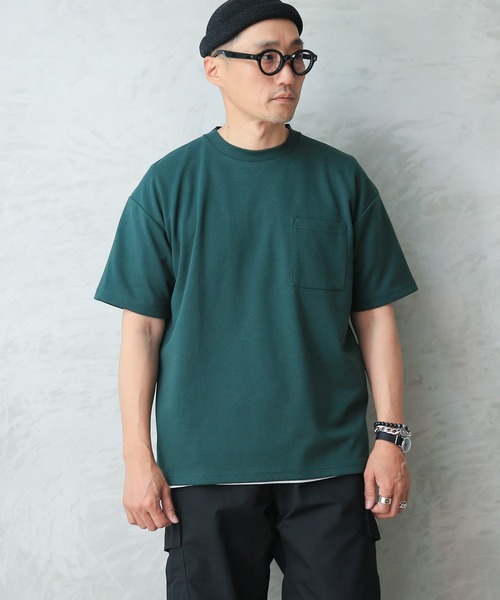 WAIPER.inc(ワイパーインク)の「GOOD WEAR 2w7-11216 吸水速乾ポケ付き S/S BIG TEE(Tシャツ/カットソー・メンズ・グリーン/ブラック/ホワイト/ブルー系その他・M/L/XL/S)」の3枚目の写真