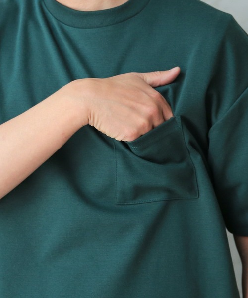 WAIPER.inc(ワイパーインク)の「GOOD WEAR 2w7-11216 吸水速乾ポケ付き S/S BIG TEE(Tシャツ/カットソー・メンズ・グリーン/ブラック/ホワイト/ブルー系その他・M/L/XL/S)」の6枚目の写真