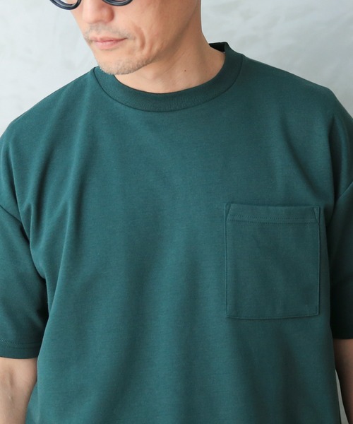 GOOD WEAR 2w7-11216 吸水速乾ポケ付き S/S BIG TEE（Tシャツ