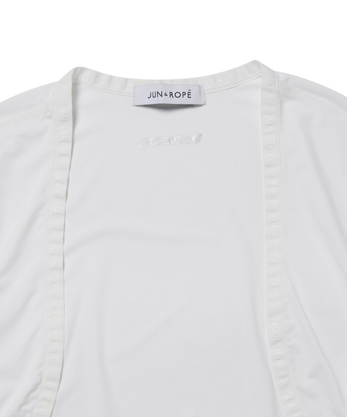 JUN&ROPE'（ジュンアンドロペ）の「【冷却】【吸水速乾】UVアウター長袖ボレロ（カーディガン/ボレロ・レディース・ホワイト/ブラック・FREE）」の7枚目の写真