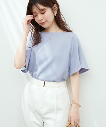 WEB限定カラーあり/BACKパールハチワレスリーブTOPS