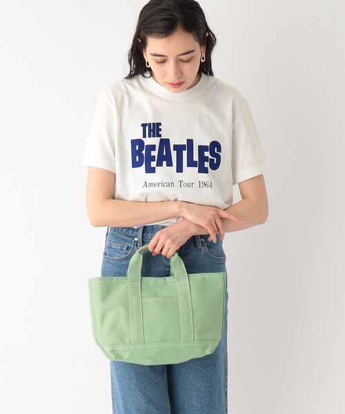 OPAQUE.CLIP(オペークドットクリップ)の「◆キャンバスミニトートバッグ(トートバッグ・レディース・ブラック/グレー/ライトグリーン/ベビーピンク・00)」の3枚目の写真