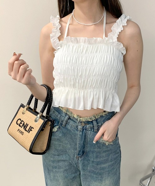 フリルホルターネックキャミソール（キャミソール）｜non-hedge