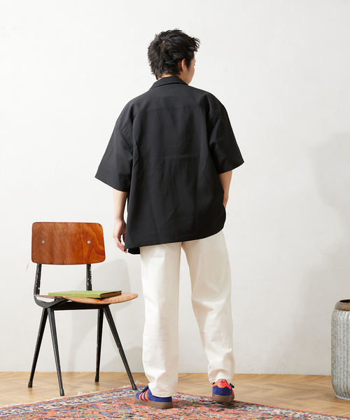 JOURNAL STANDARD relume（ジャーナルスタンダード　レリューム）の「"イージーケア" TECH-LINEN 半袖CPOシャツ（シャツ/ブラウス・メンズ・ブラック/カーキ/ベージュ系その他/コバルトブルー・SMALL/MEDIUM/LARGE）」の16枚目の写真