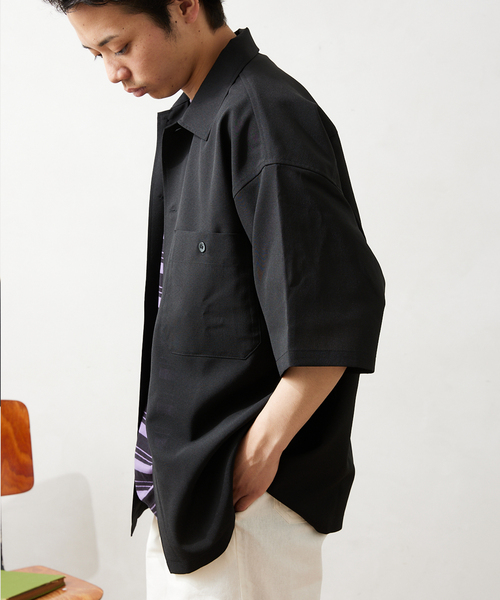 JOURNAL STANDARD relume（ジャーナルスタンダード　レリューム）の「"イージーケア" TECH-LINEN 半袖CPOシャツ（シャツ/ブラウス・メンズ・ブラック/カーキ/ベージュ系その他/コバルトブルー・SMALL/MEDIUM/LARGE）」の18枚目の写真