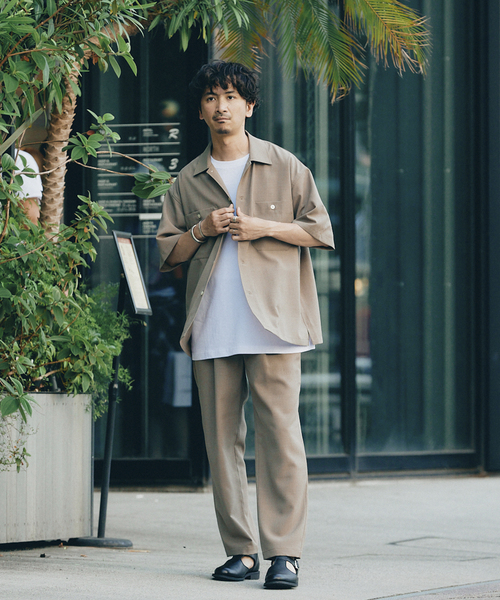 JOURNAL STANDARD relume（ジャーナルスタンダード　レリューム）の「"イージーケア" TECH-LINEN 半袖CPOシャツ（シャツ/ブラウス・メンズ・ブラック/カーキ/ベージュ系その他/コバルトブルー・SMALL/MEDIUM/LARGE）」の20枚目の写真