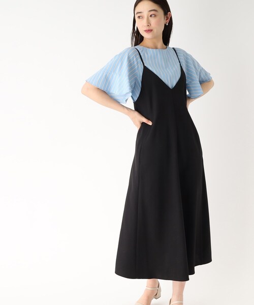 OPAQUE.CLIP（オペークドットクリップ）の「◆バックシャンデザイン キャミワンピース【洗濯機洗い可】（ワンピース・レディース・ブラック/ベージュ/オレンジ・36/38/40/42）」の7枚目の写真