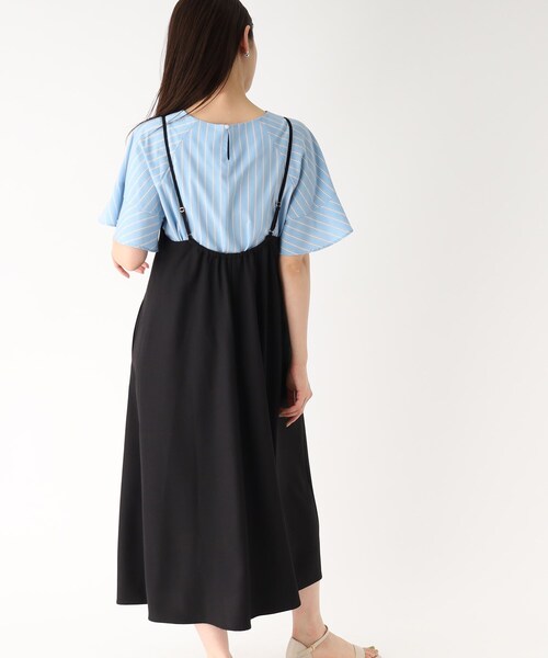 OPAQUE.CLIP（オペークドットクリップ）の「◆バックシャンデザイン キャミワンピース【洗濯機洗い可】（ワンピース・レディース・ブラック/ベージュ/オレンジ・36/38/40/42）」の8枚目の写真