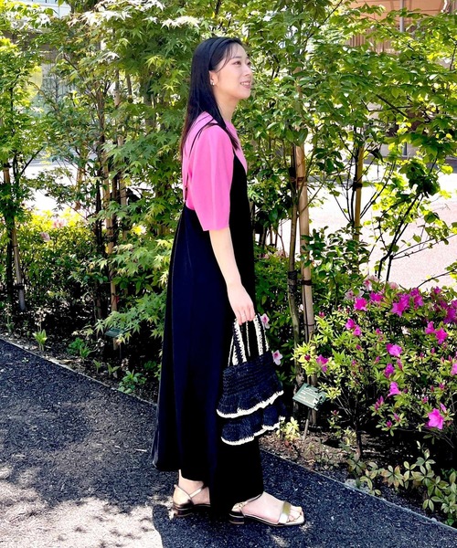 OPAQUE.CLIP（オペークドットクリップ）の「◆バックシャンデザイン キャミワンピース【洗濯機洗い可】（ワンピース・レディース・ブラック/ベージュ/オレンジ・36/38/40/42）」の10枚目の写真