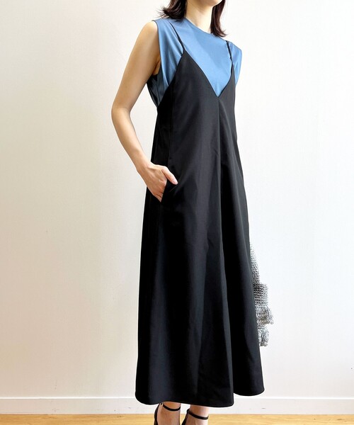 OPAQUE.CLIP（オペークドットクリップ）の「◆バックシャンデザイン キャミワンピース【洗濯機洗い可】（ワンピース・レディース・ブラック/ベージュ/オレンジ・36/38/40/42）」の15枚目の写真