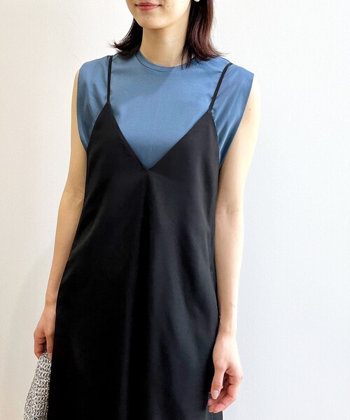 OPAQUE.CLIP（オペークドットクリップ）の「◆バックシャンデザイン キャミワンピース【洗濯機洗い可】（ワンピース・レディース・ブラック/ベージュ/オレンジ・36/38/40/42）」の16枚目の写真