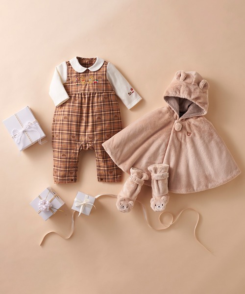 ミキハウスチェックのカバーオール（ロンパース）｜MIKI HOUSE