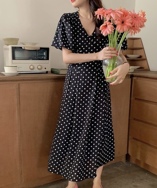 MAISON DE THERESE（メゾン ド テレーズ）の「水玉シフォンワンピース