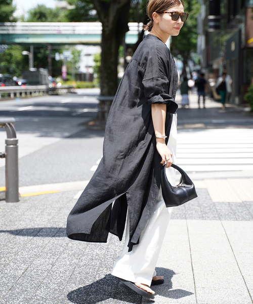 ★美品★Deuxieme Classe resortリネンマキシドレス黒 Deuxieme Classe（ドゥーズィエムクラス）の「*LINEN long