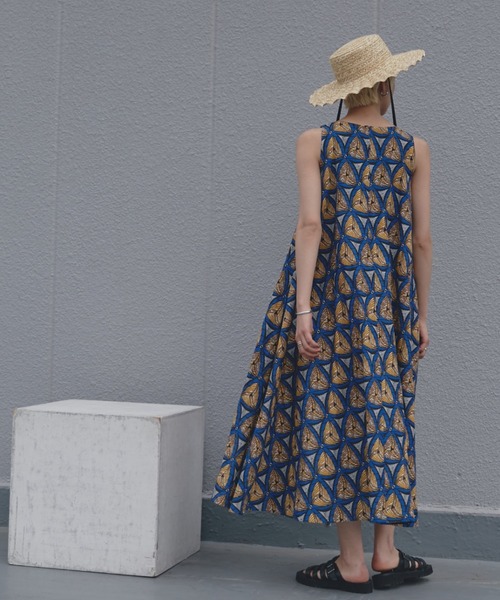 ROSE BUD（ローズバッド）の「アフリカンプリントワンピース（ワンピース・レディース・グリーン/ブルー・FREE）」の15枚目の写真