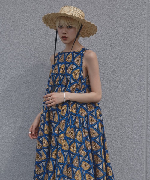 ROSE BUD（ローズバッド）の「アフリカンプリントワンピース（ワンピース・レディース・グリーン/ブルー・FREE）」の14枚目の写真