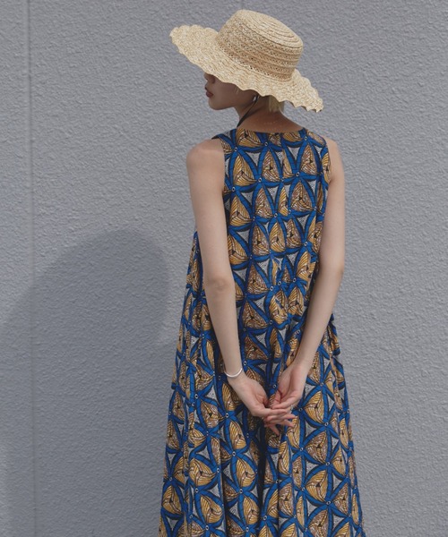 ROSE BUD（ローズバッド）の「アフリカンプリントワンピース（ワンピース・レディース・グリーン/ブルー・FREE）」の12枚目の写真