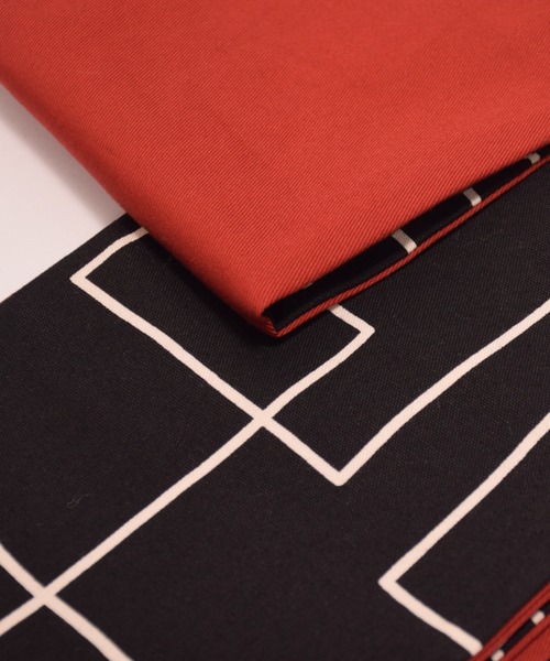 kimonomachi（キモノマチ）の「KIMONOMACHI オリジナル 木綿半幅帯 単品 木綿帯 日本製（和装小物・レディース・ベージュ/チャコール/ブラック×ホワイト/ダークネイビー・ONESIZE）」の11枚目の写真