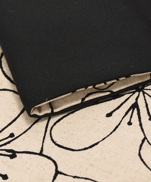 kimonomachi（キモノマチ）の「KIMONOMACHI オリジナル 木綿半幅帯 単品 木綿帯 日本製（和装小物・レディース・ベージュ/チャコール/ブラック×ホワイト/ダークネイビー・ONESIZE）」の12枚目の写真