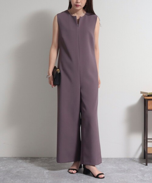 fredy emue(フレディエミュ)の「【オケージョン対応】ダブルクロスオールインワン(つなぎ/オールインワン・レディース・ブラウン/ブラック/キャメル・36/38)」の3枚目の写真