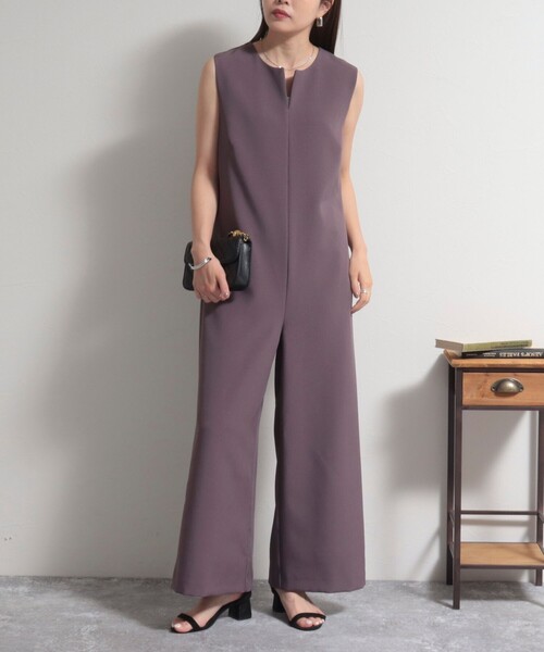 fredy emue(フレディエミュ)の「【オケージョン対応】ダブルクロスオールインワン(つなぎ/オールインワン・レディース・ブラウン/ブラック/キャメル・36/38)」の9枚目の写真