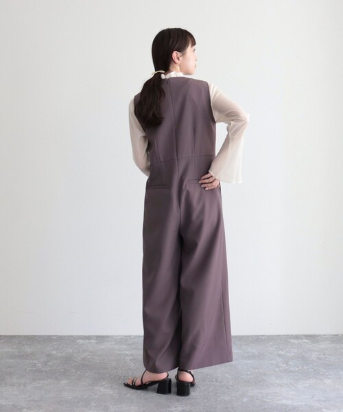 fredy emue(フレディエミュ)の「【オケージョン対応】ダブルクロスオールインワン(つなぎ/オールインワン・レディース・ブラウン/ブラック/キャメル・36/38)」の20枚目の写真