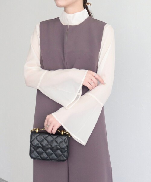 fredy emue(フレディエミュ)の「【オケージョン対応】ダブルクロスオールインワン(つなぎ/オールインワン・レディース・ブラウン/ブラック/キャメル・36/38)」の10枚目の写真