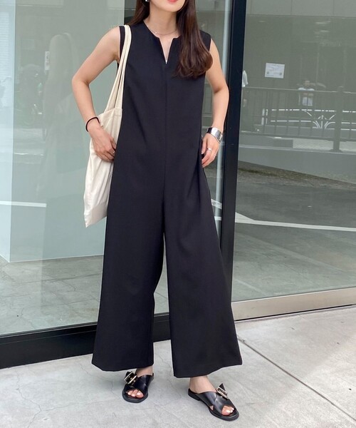 fredy emue(フレディエミュ)の「【オケージョン対応】ダブルクロスオールインワン(つなぎ/オールインワン・レディース・ブラウン/ブラック/キャメル・36/38)」の22枚目の写真