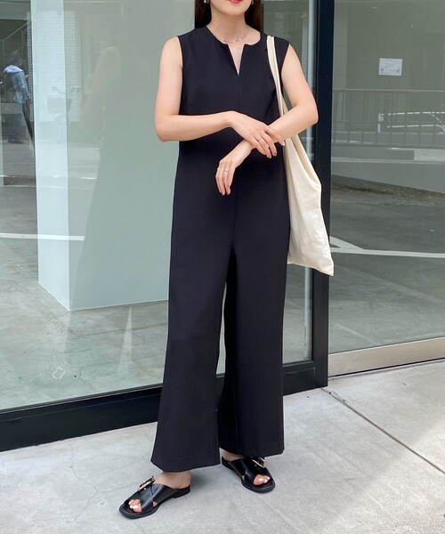 fredy emue(フレディエミュ)の「【オケージョン対応】ダブルクロスオールインワン(つなぎ/オールインワン・レディース・ブラウン/ブラック/キャメル・36/38)」の12枚目の写真