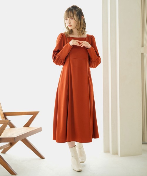 moulis'(ムーリス)の「2WAYボリュームスリーブワンピース(ワンピース・レディース・ベージュ/グリーン/オレンジ・MEDIUM/LARGE)」の14枚目の写真