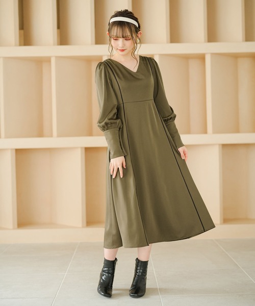 moulis'(ムーリス)の「2WAYボリュームスリーブワンピース(ワンピース・レディース・ベージュ/グリーン/オレンジ・MEDIUM/LARGE)」の19枚目の写真