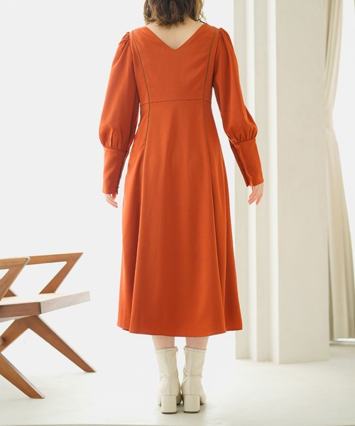 moulis'(ムーリス)の「2WAYボリュームスリーブワンピース(ワンピース・レディース・ベージュ/グリーン/オレンジ・MEDIUM/LARGE)」の13枚目の写真