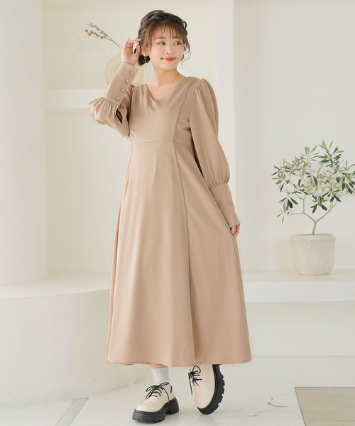 moulis'(ムーリス)の「2WAYボリュームスリーブワンピース(ワンピース・レディース・ベージュ/グリーン/オレンジ・MEDIUM/LARGE)」の20枚目の写真